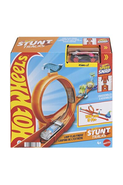 HOT WHEELS Каскадьорски писти с примка и включена кола