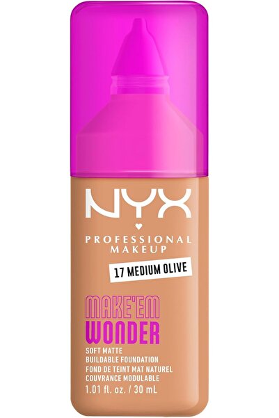 NYX Professional Makeup Make 'EM Wonder, 24H Soft Matte Foundation, Undetecta...