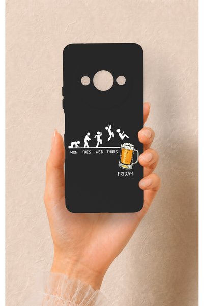 Vip Case حافظة سيليكون منقوشة متوافقة مع Redmi A3 من Fun Day Friday
