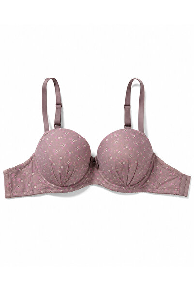 Generic Women's Padded Bra with Lace Detail, Bright Red, Size 54 | Adjustable...