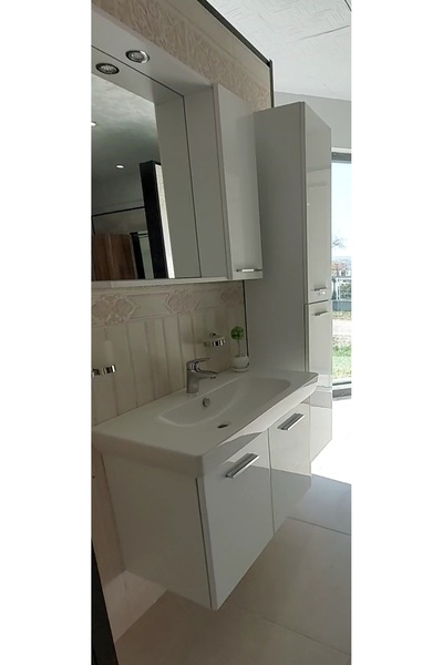 VitrA S20 Yandan Dolaplı Ayna, 80 cm, Parlak Beyaz 61446