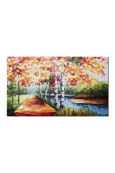 artnova Tablou 3D inspirational peisaj din natura pictat manual living, dormi...