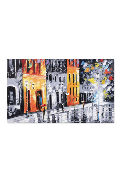 artnova Χειροποίητος πίνακας, Ένα μαγικό βράδυ στην παλιά πόλη, 100x60 εκ. λά...
