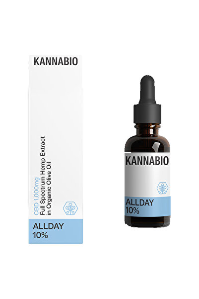 KANNABIO Καθημερινά Σταγόνες Ελαίου Κάνναβης Πλήρους Φάσματος 10% 1000mg CBD ...