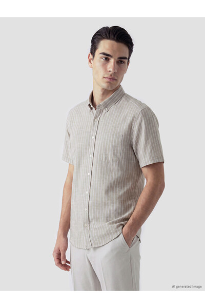 LC Waikiki Quality Pieces from Çelebi Store Standard Fit Striped Poplin Men's...