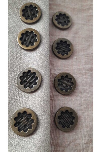 ILCARE Antique Sari Metal Button 15 mm 6 Pieces