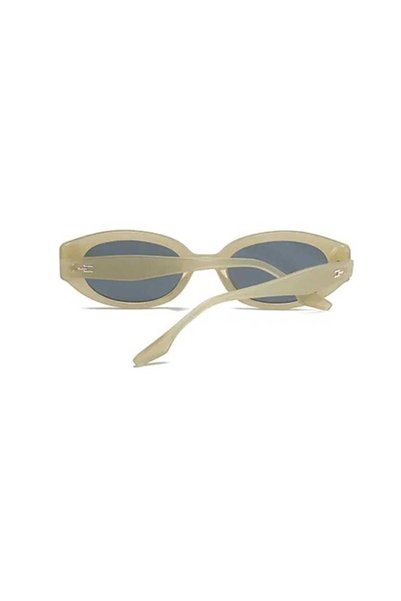 Yelena Beige Vintage Retro Sunglasses, Bone Color Unisex Sunglasses
