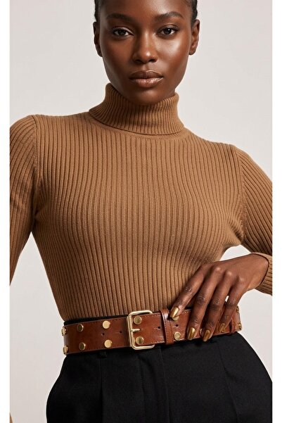 Versla Elegant Women's Belt with Metal Accessories (3.5 cm)