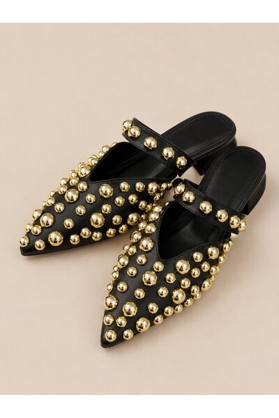 Gezegen 3970 Studded Slippers Black