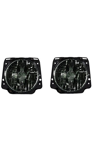 Depo Σετ Εμπρόσθιων Προβολέων για VW Golf 2 83-92 Φιμέ με Διαφανές Γυαλί H4 Χ...
