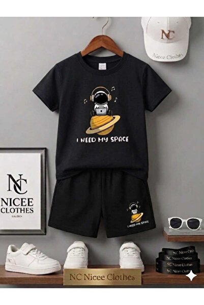 NC Nicee Clothes LETNJA DEČJA MAJICA I KRATKE PANTALONE UNISEKS (SA SVEMIRSKI...
