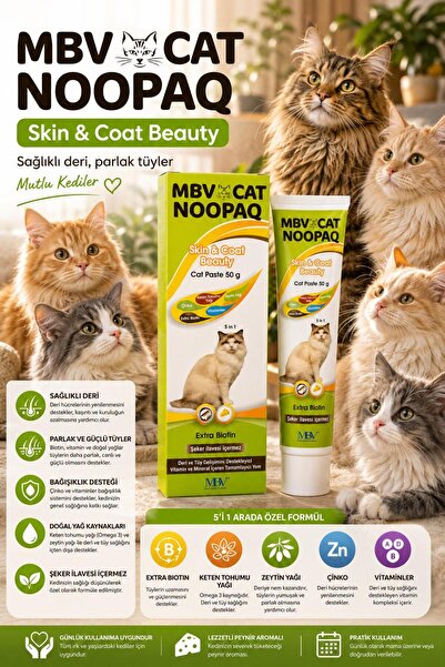 MBV İLAÇ MBV Noopaq Extra Biotin Ve Vitaminli Beauty Kedi Macunu 50 Gr