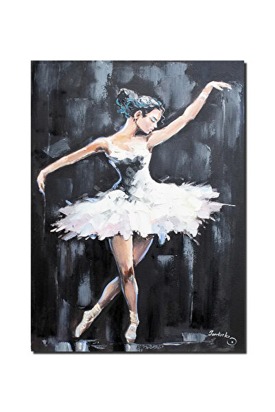 artnova Ръчно рисувана картина на балерина, Грейс, 70x50см, маслена на платно...