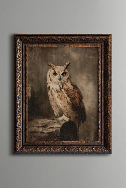 epiqart Owl - Vintage Patterned Painting - Thick Model