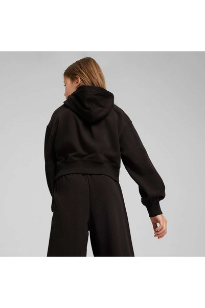 Puma WARDROBE ESS Hanorac cu glugă pentru tineri, croială scurtă