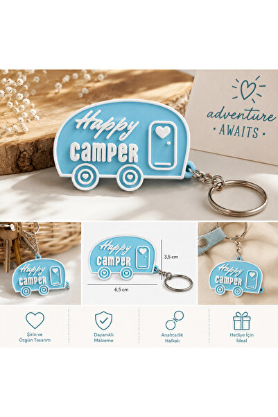 florealFlowers Caravan Keychain Decorative Camping Themed Keychain – Gift
