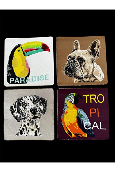GÜLHOBİTASARIM Iron-On Silicone Animal Figure Woven Label 7.5-7.5 cm