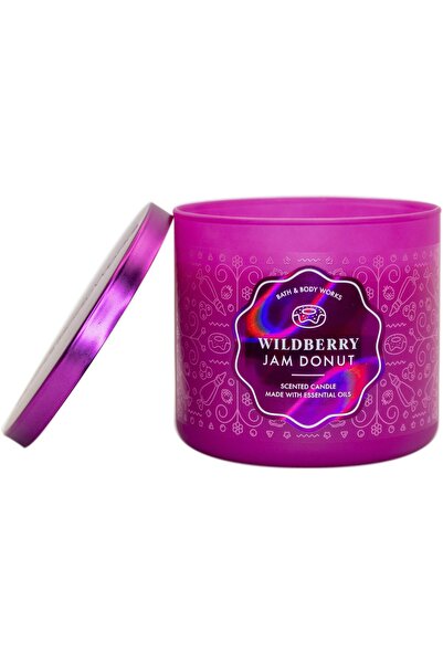 Bath & Body Works Wildberry Jam Donut 3-Wick Candle, 14.5 oz