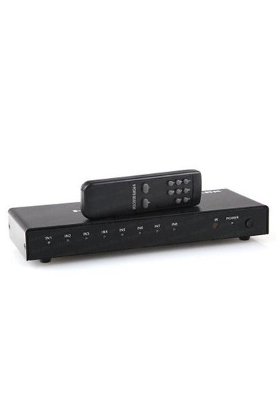 Universal Dark dk-hd-sw8x1 full hd 8 input 1 output remote controlled hdmi sw...