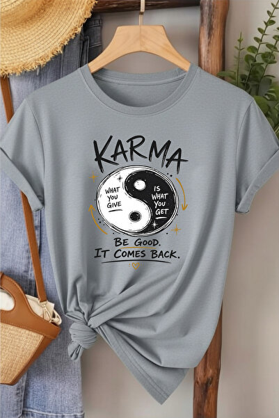 l'eivor Karma - Be Good Special Design Printed Women's Cotton T-Shirt