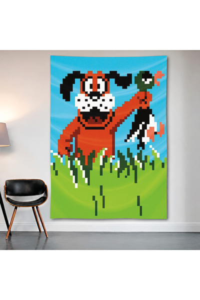 Geek Cultcha لوحة جدارية من Duck Hunt، ملصق من قماش الساتان عالي الجودة