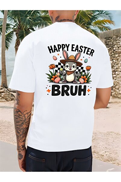 212ZTD Happy Brother'S Easter Joy Printed Men'S Summer Casual Short-Sleeved T...