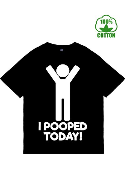 12 HERTZ I POOPED TODAY! Black Cotton T-shirt Men's 180G