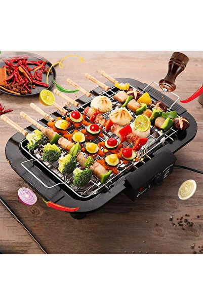 Diason Electric BBQ Grill for Indoor Home, Smokeless Electric Griddle with Ad...