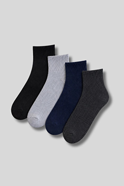 Ada Çorap & İç Giyim Men's 4-Pack Cotton Sole Towel Mid-Length Sports-Tennis ...
