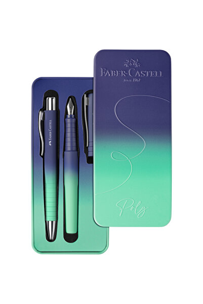 Faber Castell Poly Ball Hediye Seti, B Uç Dolma Kalem, XB Uç Tükenmez Kalem,B...