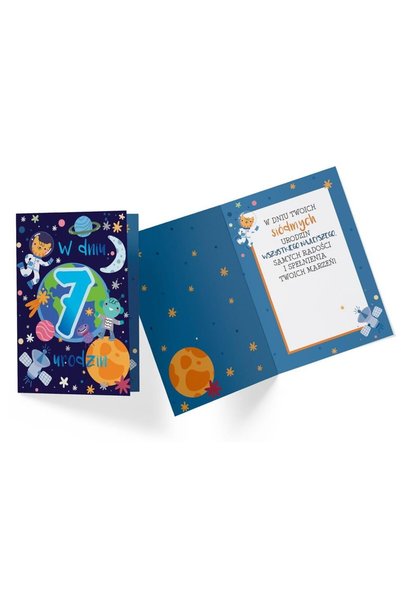 KUKARTKA Felicitare aniversare Passion Premium PR-330, pentru baiat, 7 ani, M...
