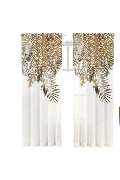 OEM Top Bottom Set of 2 tropical flower print curtains 132*183cm