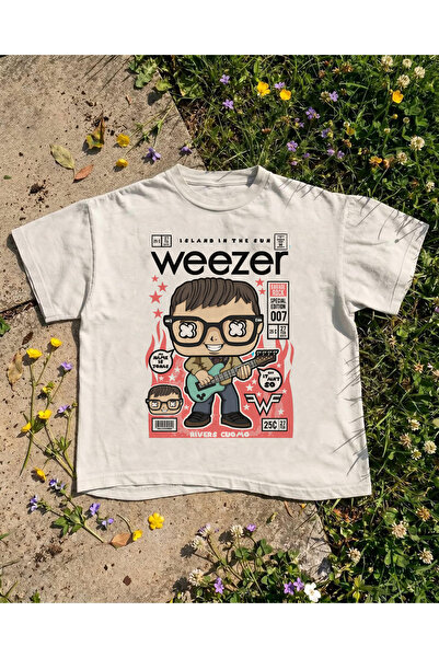 Grafftee Clothing Μπλουζάκι Unisex Oversize με στάμπα Rivers Cuomo Weezer