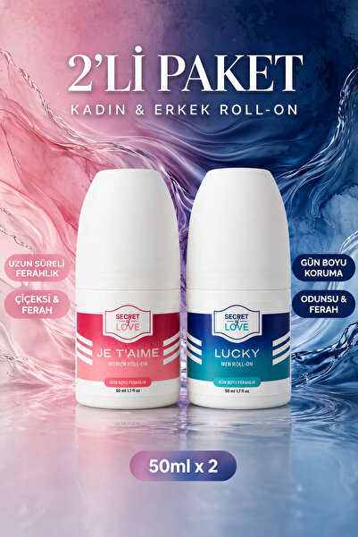 SECRET OF LOVE Je T’aime & Lucky Kadın Erkek Roll-On 2’li Avantaj Paketi 2 x ...