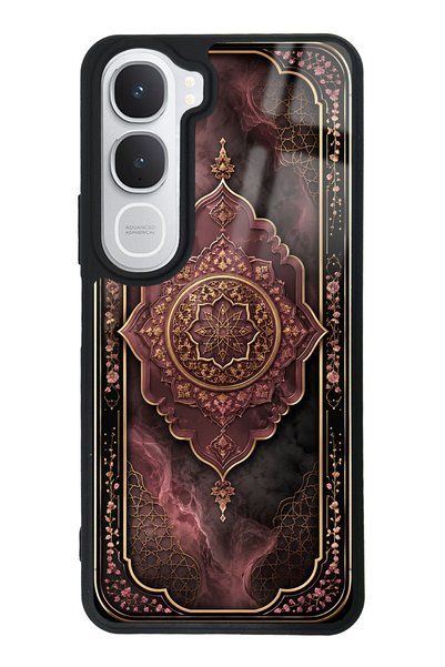 Spoyi Vivo Y31 Rosewood Ottoman Medallion Design Glossy Phone Case