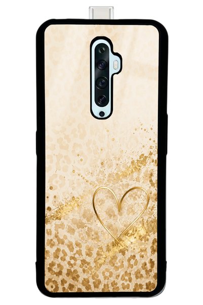 Spoyi Oppo Reno 2Z Golden Heart Glow Design Glossy Phone Case