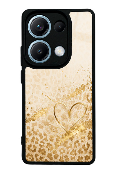 Spoyi Xiaomi Redmi Note 14S Golden Heart Glow Design Glossy Phone Case