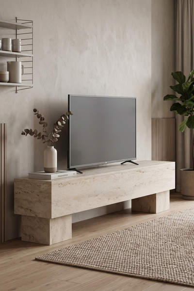 Skandi homeworks Monolith 150 cm TV Sehpası - Modern Blok Tasarımlı TV Ünitesi