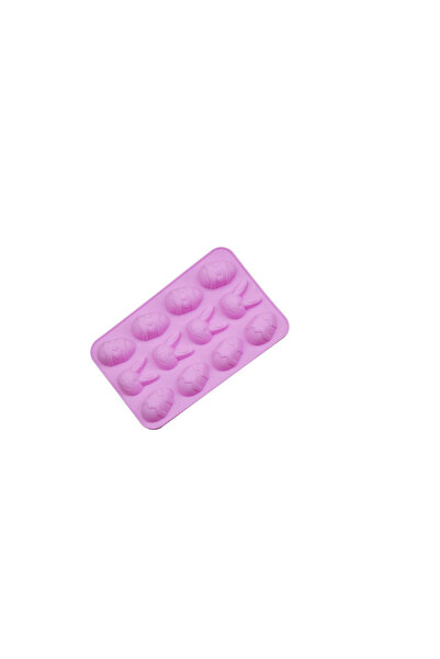 OEM Forma pentru prajituri din silicon design iepuras, 22.3 x 14.5 x 1.7 cm, roz