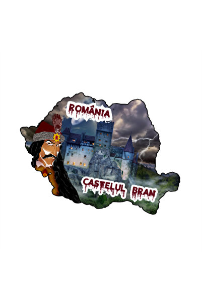 gift shop Hartă, România, Castelul Bran, magnet de frigider mgs 002