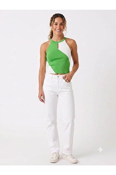onno style women Strapless Sleeveless Halter Neck Tricot Women's Blouse
