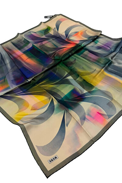 Aker Sura Silk Patterned Scarf 9043701