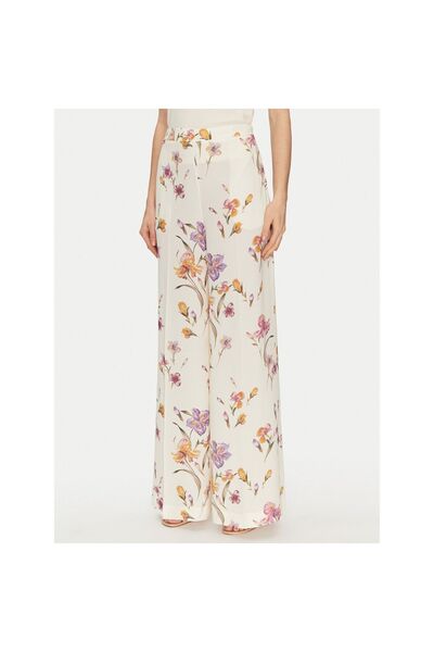 TWINSET Γυναικεία Παντελόνια Παλάτσο 251TP2775 Κρεμ