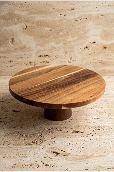 Atbyhome Mien Acacia Wood Cake Presentation Stand 30 cm