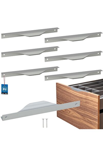 KOTARBAU Mâner modern din aluminiu cu margine argintie pentru mobilă 192 / 21...