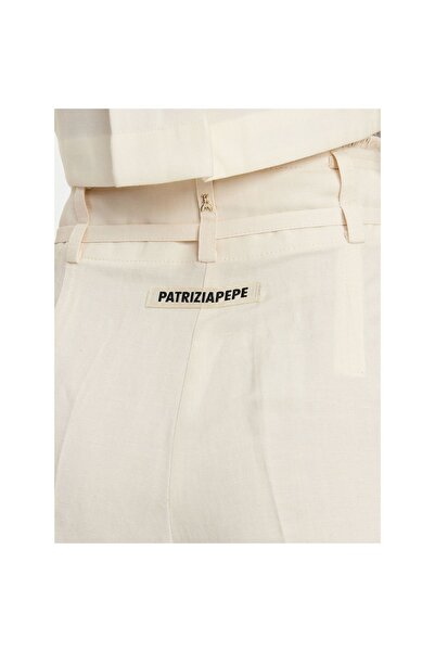 Patrizia Pepe Pantaloni de damă din material textil 2P1659 A052 Crem