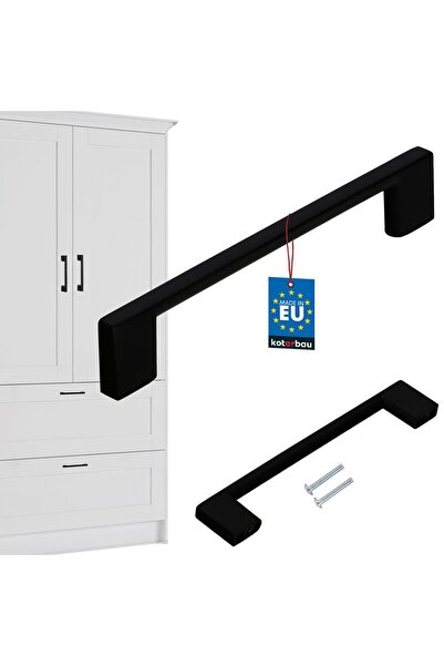 KOTARBAU Mâner mobilier bucătărie clasic modern, alungit, negru mat, distanță...