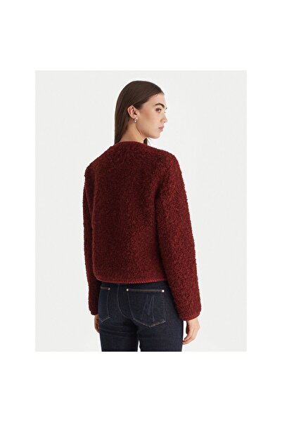 Guess Piele artificială de oaie pentru femei W5BL69W3860 Bordeaux