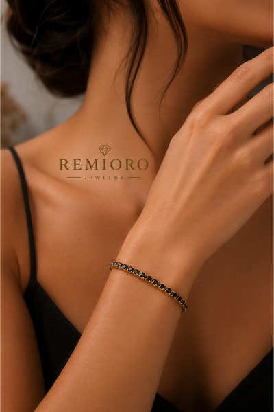REMIORO Brățară Tennis Elegantă Aurie cu Zirconii Strălucitoare – 4 Variante ...