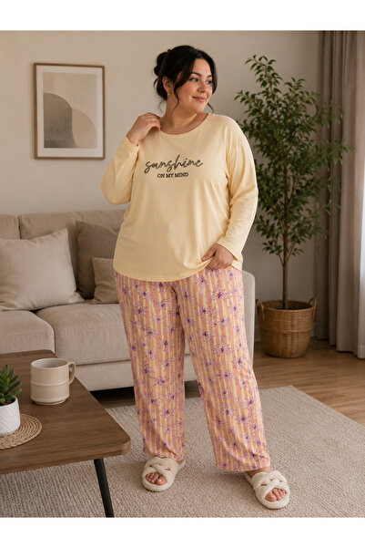 Trendline Women's Plus Size Soft Pajama Set